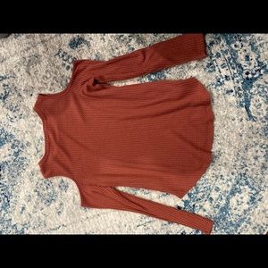 Cold shoulder sweater